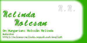 melinda molcsan business card