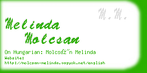 melinda molcsan business card